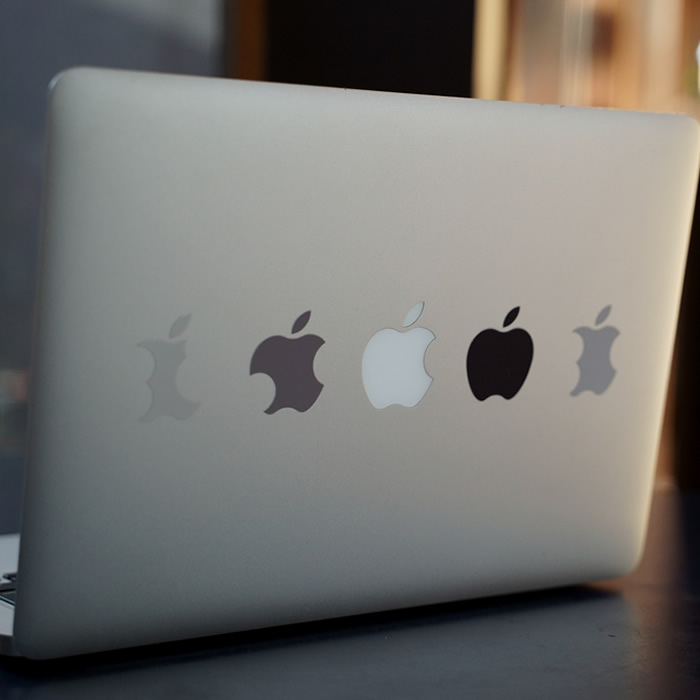 MacBook用リンゴマークステッカー - DTFフィルム転写のインクシール