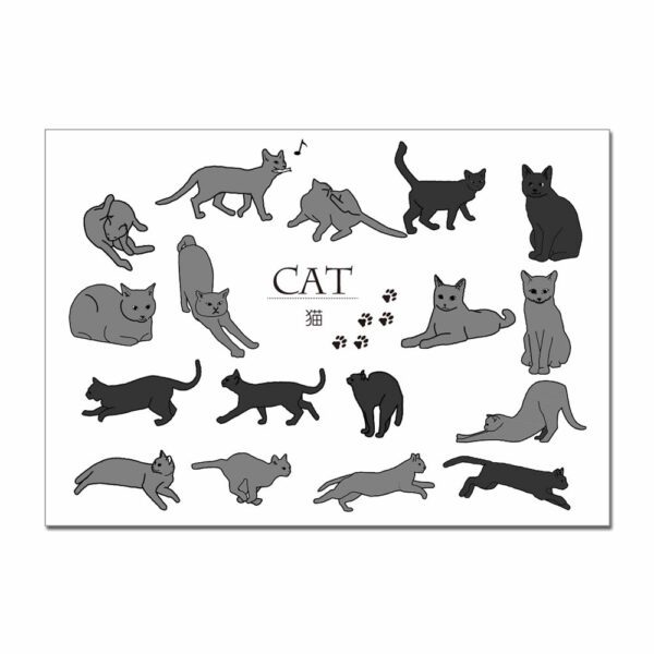 ねこのステッカー